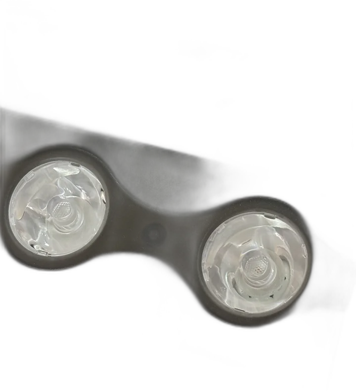 Ribalta Camaleão — detalhe das lentes